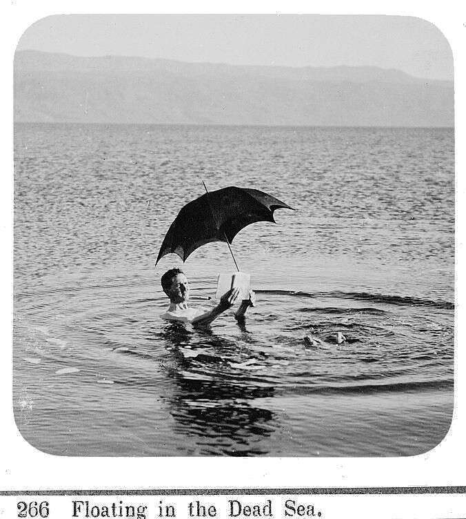 Floating in the Dead Sea